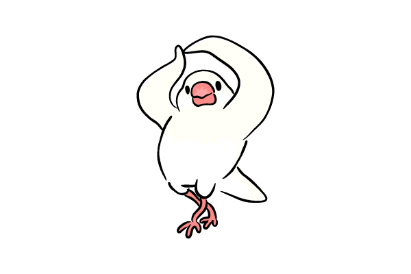 ジョジョ立ちな戯画 文鳥ver