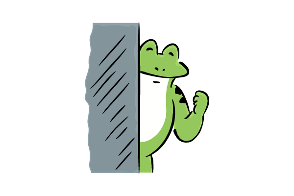 陰ながら応援してます カエルver