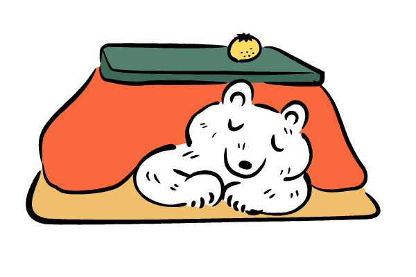 冬眠する白熊