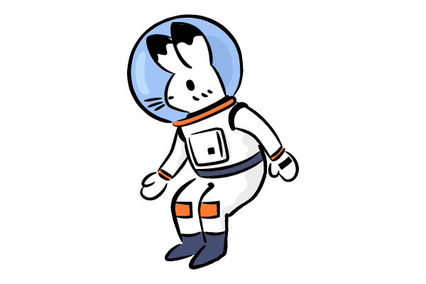 宇宙飛行士なウサギ