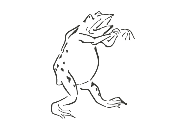 ゾンビな蛙の戯画